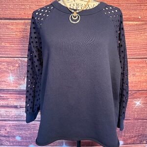 *NWOT* Gap Navy Blue Sweater W/Holey Arms. Women's Size Small.